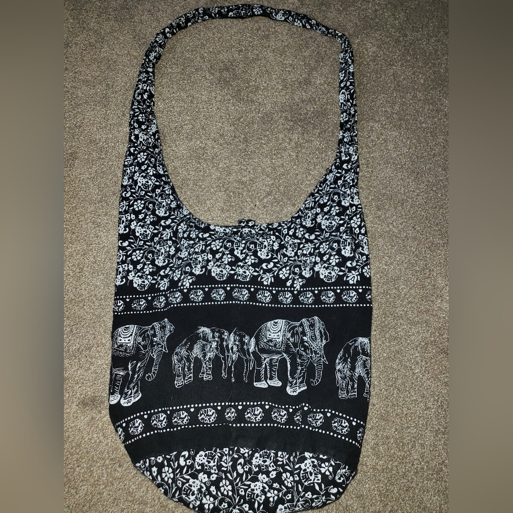 Elephant crossbody hobo bag EUC